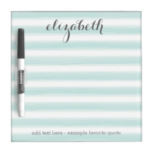 Pastel Teal and Grey Stationery Suite for Women Dry Erase Board