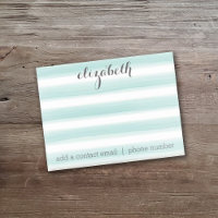 Pastel Teal and Grey Stationery Suite for Women