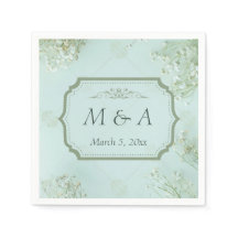Pastel Teal White Flowers Wedding 