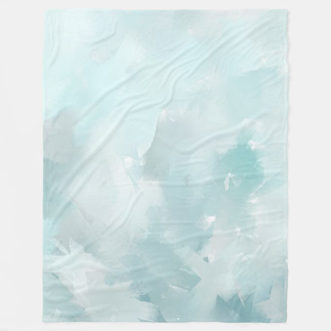 Pastel Teals Fleece Blanket (Front)