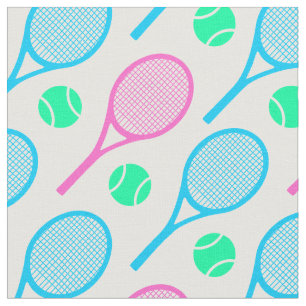 Pastel tennis rackets - customizable! fabric