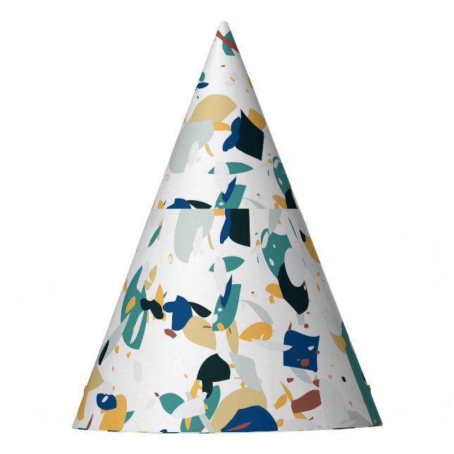 Pastel Terrazzo: Modern Abstract Pattern. Party Hat (Front)