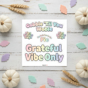 Pastel Thanksgiving Holiday Sticker Pack