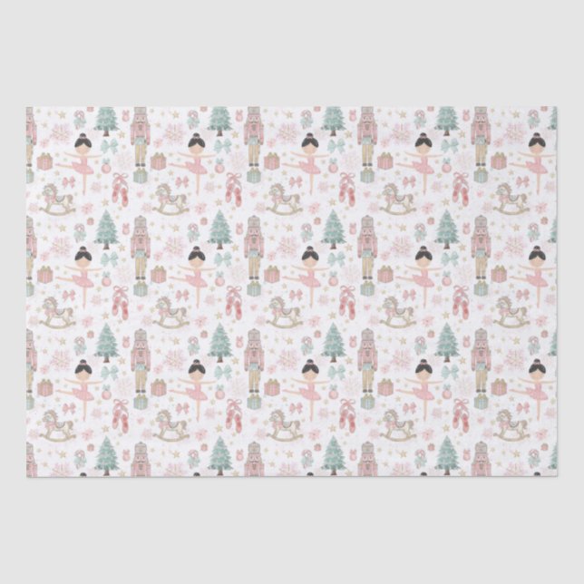 Pastel The Nutcracker Christmas Ballet Decoupage Tissue Paper (Front)