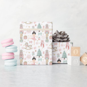 Pastel The Nutcracker Christmas Ballet Decoupage Wrapping Paper