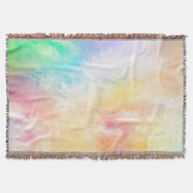Pastel throw blanket. (Front)