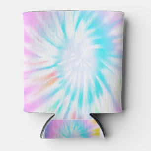 pastel tie dye can cooler