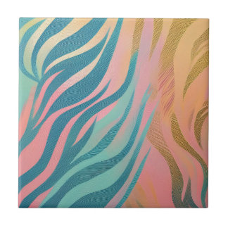 Pastel Tiger Stripe  Tile