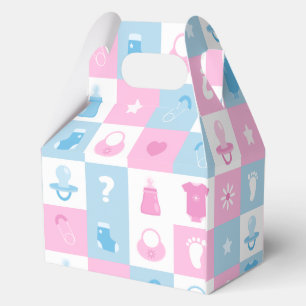 Pastel Tiny Icons Baby Showers & Gender Reveals Favor Box