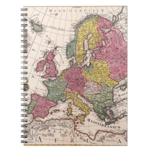 Pastel-Toned Vintage Europe Notebook