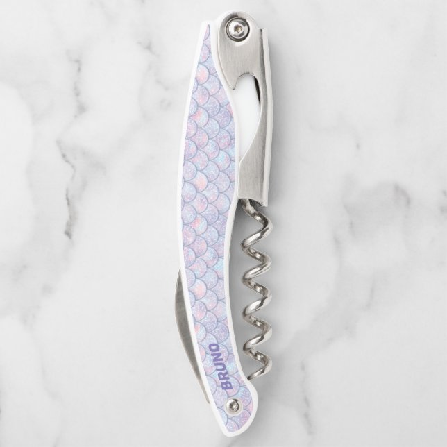 Pastel tones abstract fish scales pattern corkscrew (Back)