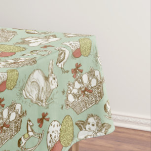 Pastel Tones Easter Design Tablecloth