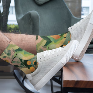 pastel tones, hummingbird in flight  socks