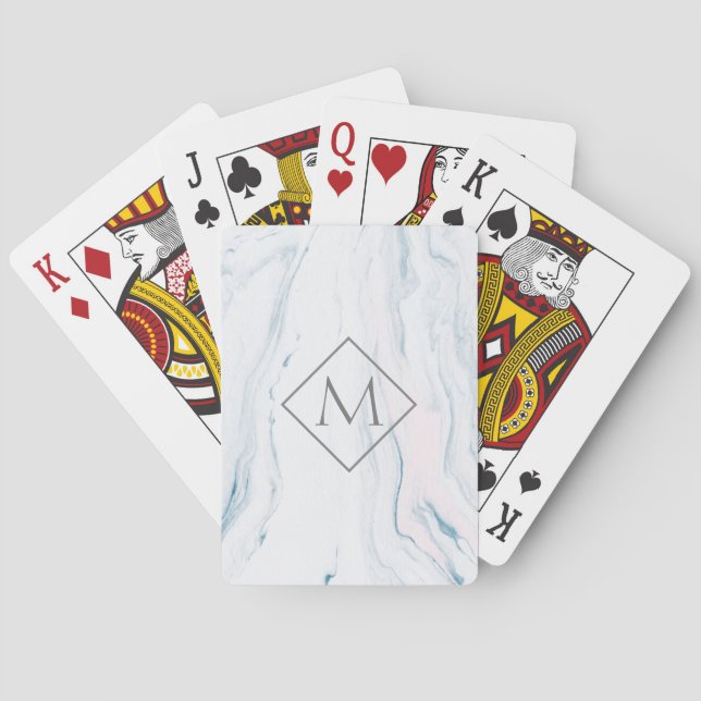 Pastel Tones Marble Stone Playing Cards (Back)