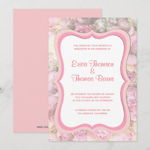 Pastel Tones Roses Wedding Invitation