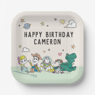 Pastel Toy Story   2 Infinity and Beyond Birthday Paper Plate