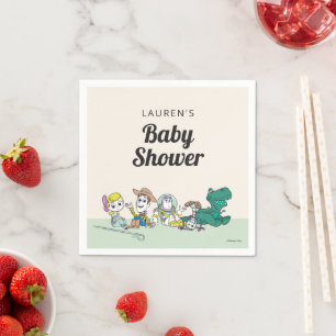 Pastel Toy Story Characters Baby Shower Napkin