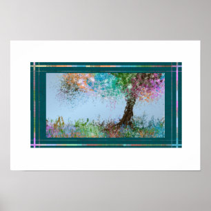 Pastel Tree with slight Breeze Poster