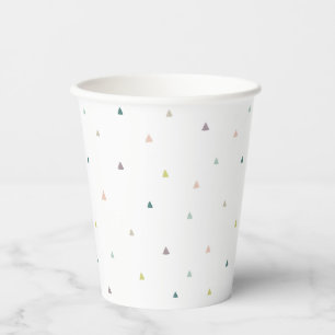 Pastel Triangle Doodle Pattern Paper Cups