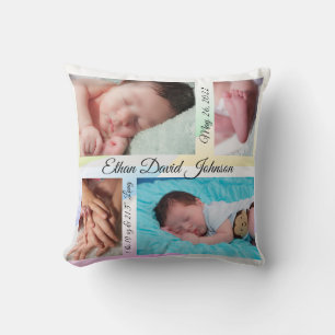 Pastel Triangles Baby Throw Pillow