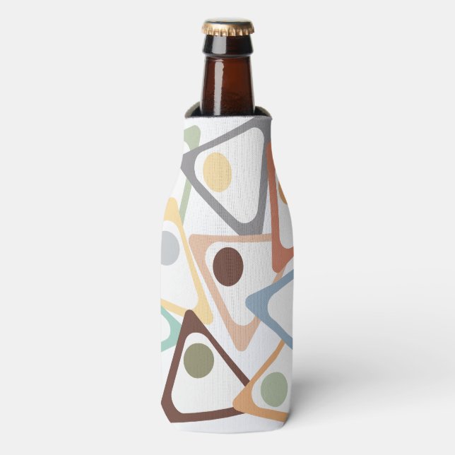 Pastel Triangles  Bottle Cooler (Bottle Front)