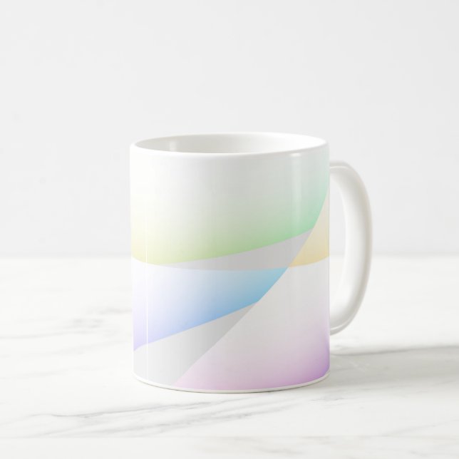 Pastel Triangles Coffee Mug (Front Right)