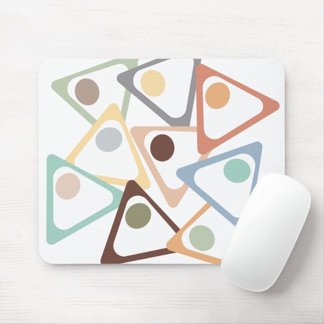 Pastel Triangles  Mouse Pad (With Mouse)