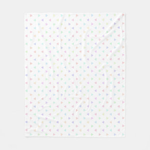 Pastel Triangles Pattern Multicolor Fleece Blanket