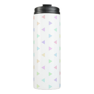 Pastel Triangles Pattern Multicolor Thermal Tumbler