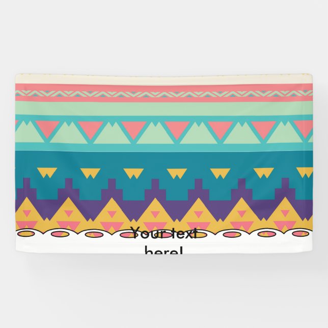 Pastel tribal design banner (Horizontal)