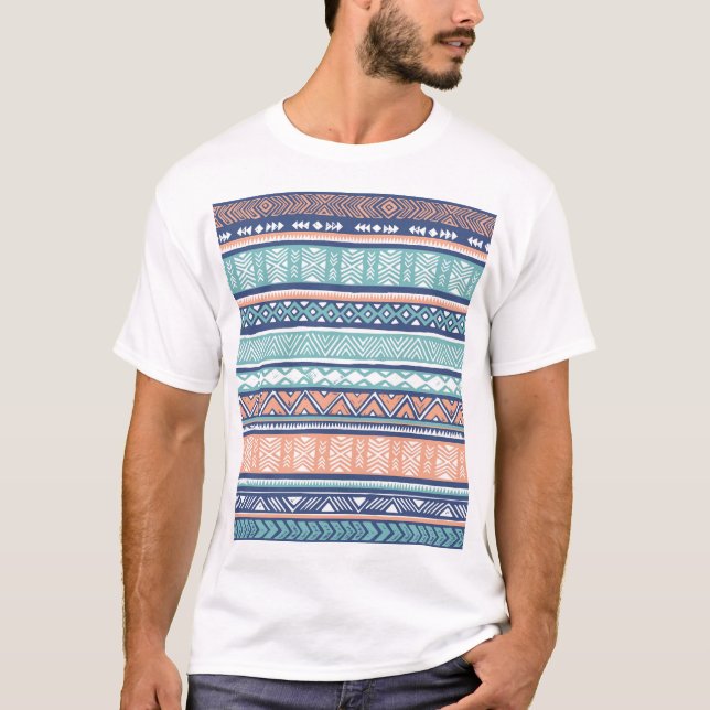 Pastel tribal Navajo: seamless pattern. T-Shirt (Front)