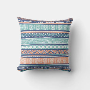 Pastel tribal Navajo: seamless pattern. Throw Pillow