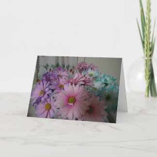 Pastel Trio Flowers Bouquet Card