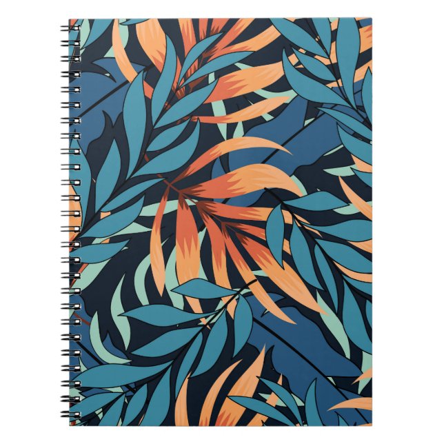 Pastel Tropical Abstract Botanicals Notebook (Front)