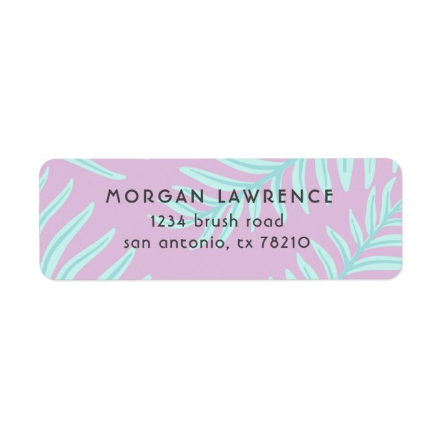 Pastel tropical | Étiquette d'adresse de retour (Devant)