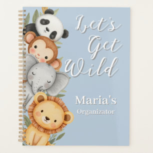 Pastel Tropical Wild Jungle Safari Animals Planner