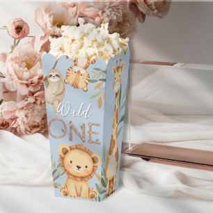 Pastel Tropical Wild One Jungle Safari Animals Favor Box