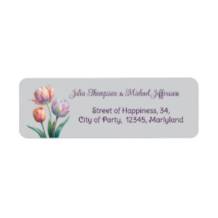 Pastel Tulip Wedding Suite Elegant Typography