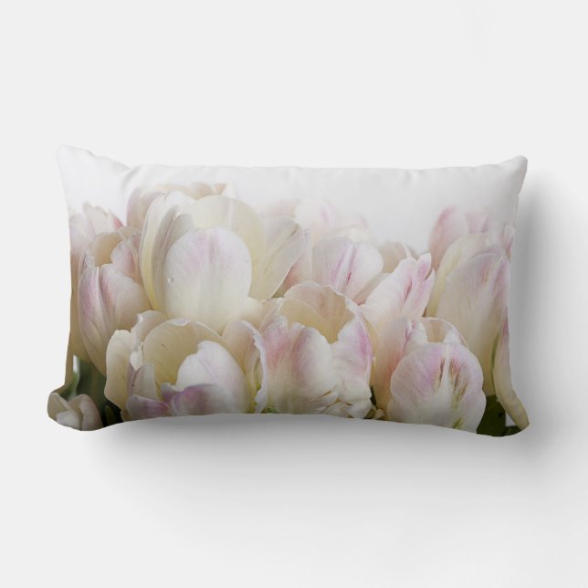 Pastel Tulips Lumbar Pillow (Front)