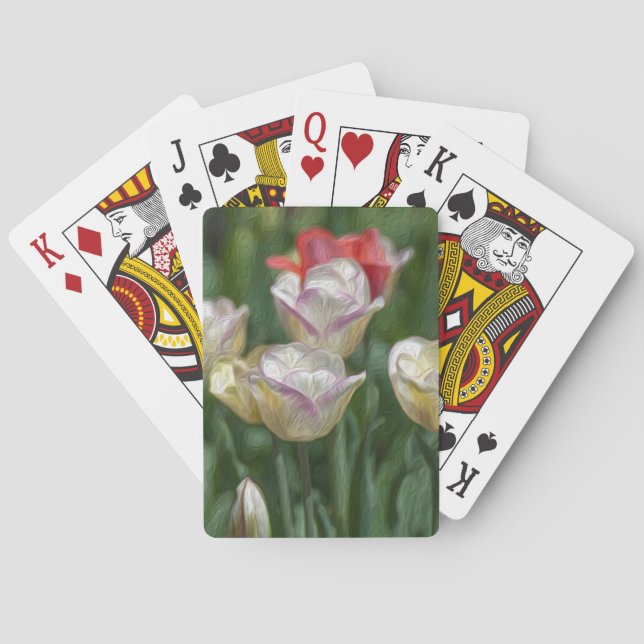 Pastel Tulips Playing Cards (Back)