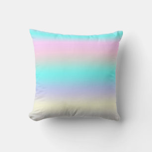 Pastel Turquoise Pink Abstract Art Cushion Pillow