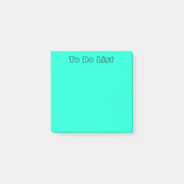 Pastel Turquoise Post-it Notes (Front)