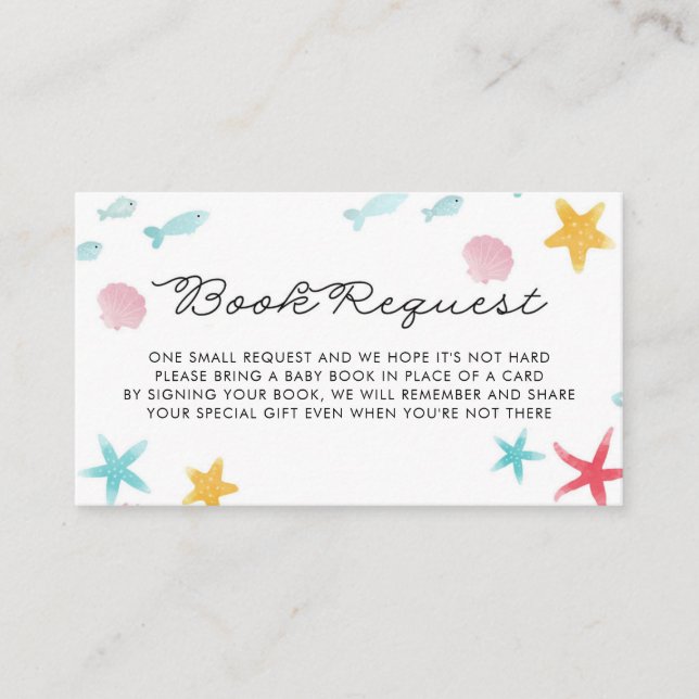 Pastel Under the Sea Baby shower Demande de carte (Devant)