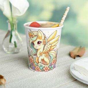 Pastel Unicorn Baby Shower Paper Cups