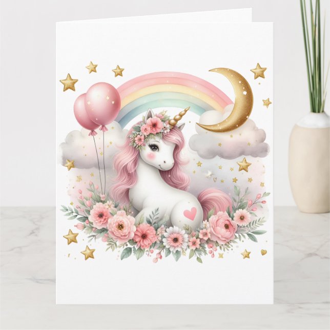 Pastel  Unicorn  Card (Front)