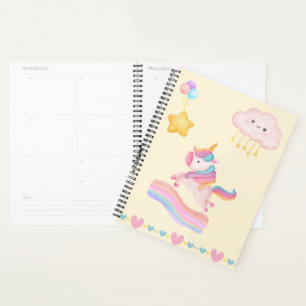 Pastel Unicorn Dreams Notebook Planner