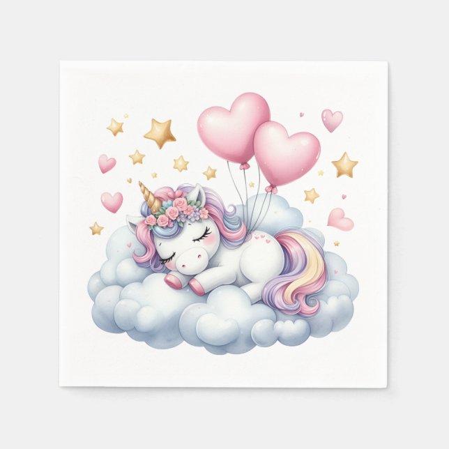 Pastel Unicorn  Napkin (Front)