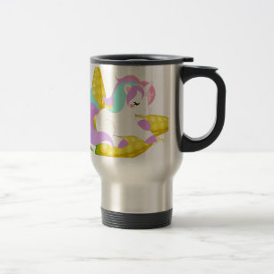 pastel Unicorn on the cob Travel Mug