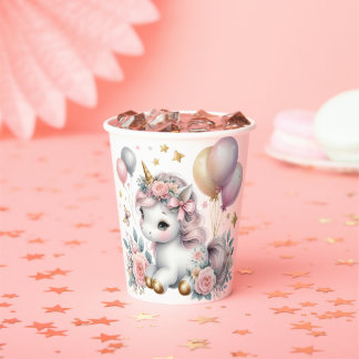 Pastel Unicorn Paper Cups