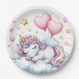Pastel Unicorn Paper Plate